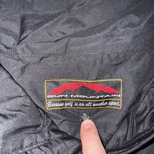 Sun Mountain Men’s Golf Rain Jacket Full Zip Waterproof Black Size XL