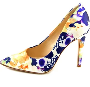 Vince Camuto Kain Multicolor Floral 4” Slip On Point Toe Vero Cuoio Pump 9.5 Med - Picture 1 of 9