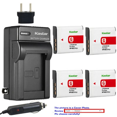 Kastar Battery AC Rapid Charger for Sony NP-BG1 NP-FG1 & Sony Cyber-shot DSC-W55