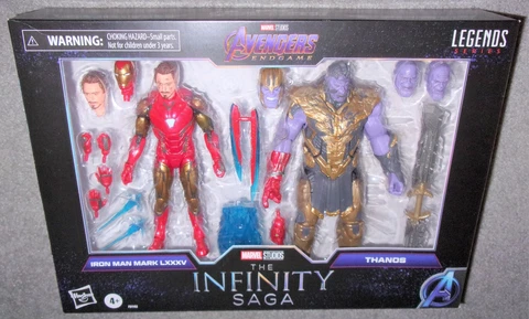Marvel Legends Infinity Saga IRON MAN MARK LXXXV 85 & THANOS 2-Pack Avengers New Cover