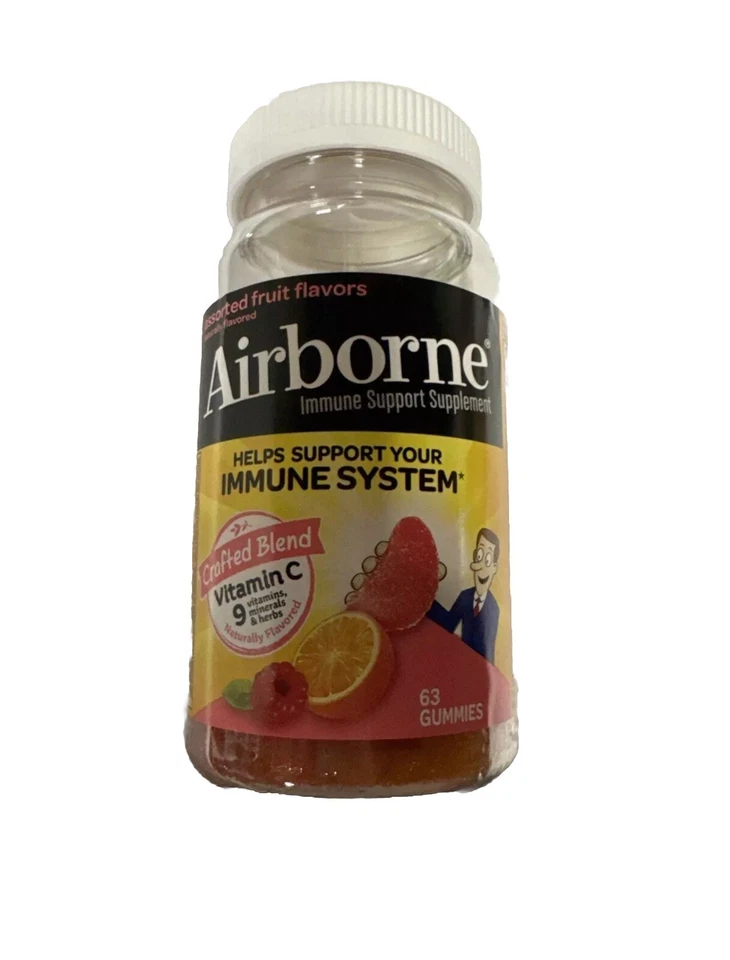 AIRBORNE Immune Support Supplement Vitamin C+ Assorted Fruit Flavor Gummies - Image 1 of 1