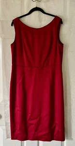 New Banana Republic Valentine Red Starburst Knee Length Dress  SZ 14 NWT RT $150 - Picture 1 of 7