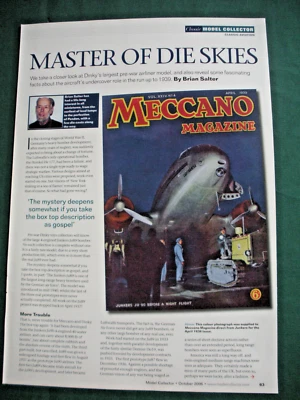 Dinky Toys toy & Model aircraft article Junkers 1938 1941 62n 62y 62a 5 sides A - Image 1 of 3