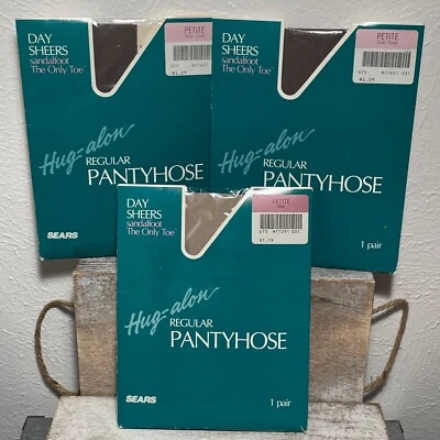 3 x Pantimedias Sears Día Transparente Abrazo-Alon Regular Pequeña 1 Niebla, 2 Nube Plateada Foto 1 de 4