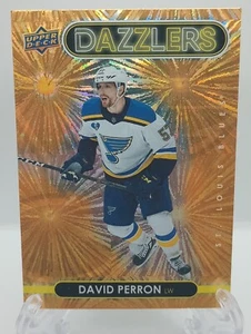 2021-22 Upper Deck Dazzlers Orange David Perron DZ-38 St. Louis Blues - Picture 1 of 2