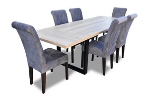 Klassische Set Esstisch + 6x Stühle Lehn Stuhl Garnitur Tische Esszimmer Gruppe - Bild 1 von 7
