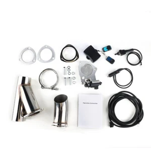2" Stainless Electric Exhaust Valve Control Motor Kit w/ Manual & Remote Switch - Picture 1 of 19