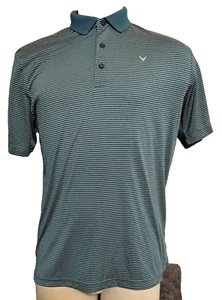 CALLAWAY OPTI-DRY ~MEN'S MED. GOLF/POLO SHIRT ~BLUE/WHITE ~SHORT SLEEVE, COLLAR - Bild 1 von 4