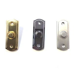 Polished Brass/Chrome/Satin Sloane Door Bell Chime Push Button Press-31mm x 80mm - Picture 1 of 5