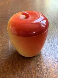 Vintage 40s/50s Apple Milk Glass Hazel Atlas Sugar Jam Jelly Dish With Lid - Picture 1 of 4