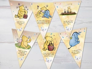 Winnie The Pooh Butterfly Bunting/Banner & Ribbon - Picture 1 of 3