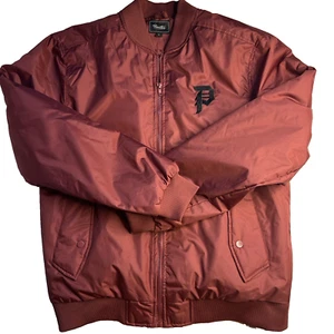 Primitive Skateboarding Para Hombre Talla Grande Borgoña Cremallera Completa Chaqueta Bomber Patín - Imagen 1 de 9