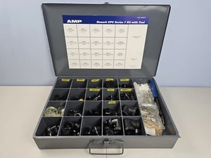Partial Used TE AMP Newark CPC Series 1 Connector Kit with Tool and Misc Extras - Picture 1 of 13