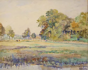 Henri BARRIERE (XIX-XXe) Ecole Française Ancien Paysage Impressionniste - Imagen 1 de 6