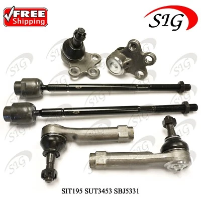 Kit de 6 piezas de varilla de amarre interior exterior rótula delantera para Pontiac Grand Prix 1997-2003 Foto 1 de 4