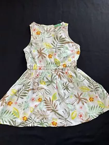 Vestido United Colors Of Benetton Nuevo con etiquetas Wht/Ben/Grn/Yw Estampado Tropical Viscosa-3-4T - Imagen 1 de 6