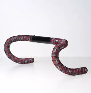 BTP Bicycle Handlebar Tape Woven TARTAN DARK RED Road Touring MTB Bikes - Picture 1 of 9