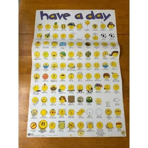 Retro Have a Day Poster College Sammlung Wandbild Smiley Gesichter Meme 24x36 - Bild 1 von 8