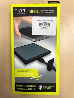 TYLT VU Solo Qi Wireless Charger mat for Qi Smart Phones - Black/Gray - Image 1 of 4