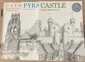 DAVID MACAULAY lot of 3 oversized PB - pyramid, cathedral, castle     WH 77040O - Picture 1 of 5