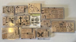 Lot Of Wood/ Rubber Stamps. Stampin’ Up And Others - Picture 1 of 8