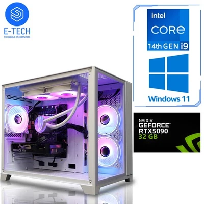 Gaming PC Intel i9 14900KF 64GB DDR5 32GB NVIDIA RTX 5090 2TB M.2 SSD Windows 11 - Image 1 of 4