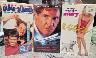 3 SEALED BRAND NEW VHS- DUMB & DUMBER- SOMETHING ABOUT MARY- AIR FORCE ONE. - Image 1 of 4