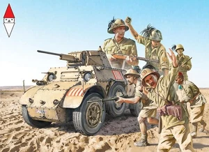 ITALERI 1/35 AUTOBLINDA AB 41 WITH BERSAGLIERI EL ALAMEIN 1942-2022 - Foto 1 di 5