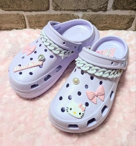 Sanrio Hello Kitty Sandals Thick sole 23.5-25cm/6.5-8(US WOMAN) Purple Sandals - Picture 1 of 5