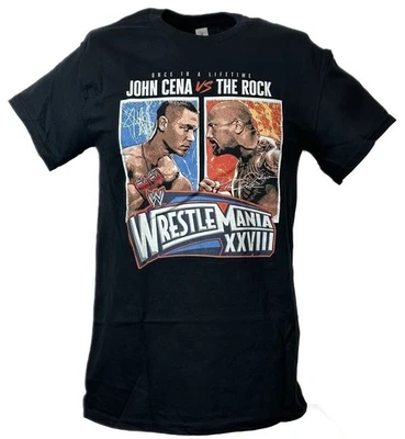 John Cena Vs The Rock Match WrestleMania 28 XXVIII Black T-shirt - Image 1 of 4