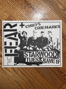 Punk Flyer Fear Chiefs Oziehares Starwood Hollywood 1979 1980  - Imagen 1 de 1