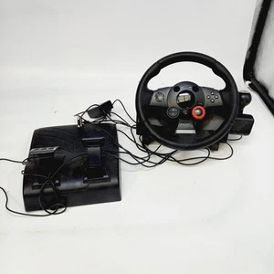 Logitech Driving Force GT Racing Steering Wheel & Pedal e-x5c19 PS2/PS3/PC HC - Picture 1 of 7