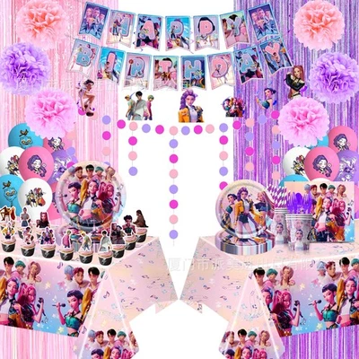 Kpop Demon Hunter Birthday Supplies Huntrix Rumi Mira Tablewares - image 1 of 4