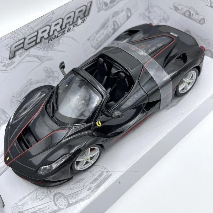 Modellino Auto Bburago 1/24 Ferrari La Ferrari Aperta Black - Immagine 1 di 4