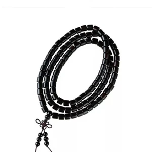 Brazalete Natural Barril Cuentas Buda Multicapa 108 Cuentas Madera Zen Joyería - Imagen 1 de 5