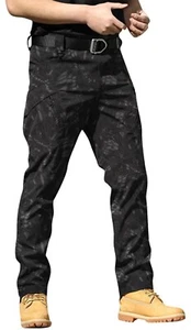 Men's Outdoor Tactical Pants Multi Black Camouflage S, M, L, XL - Picture 1 of 8