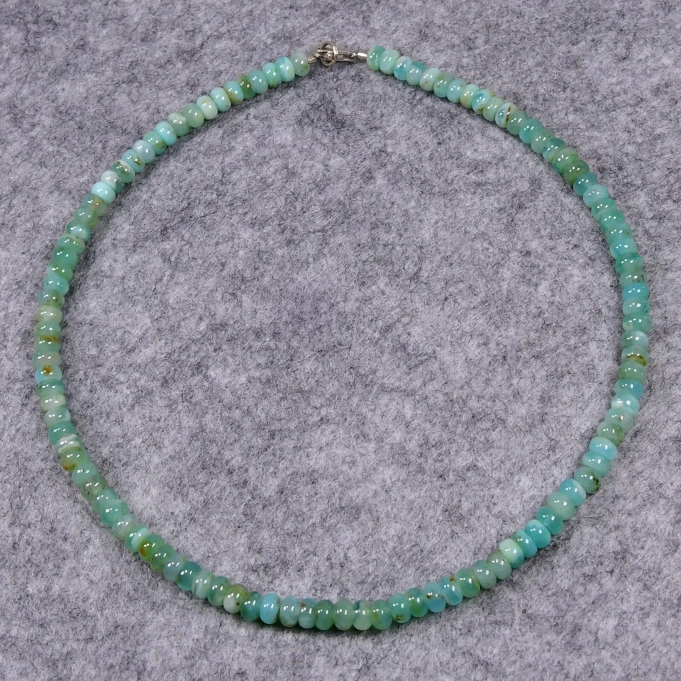 Andenopal Halskette, 925er Silber, Edelsteinhalskette (K569), Edelsteinschmuck - Bild 1 von 1