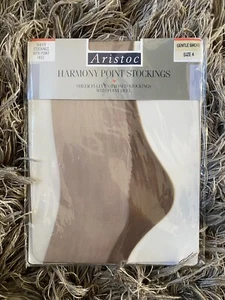 ARISTOC HARMONY POINT FULLY FASHIONED NYLON STOCKINGS GENTLE SMOKE, SIZE 4 - Picture 1 of 1