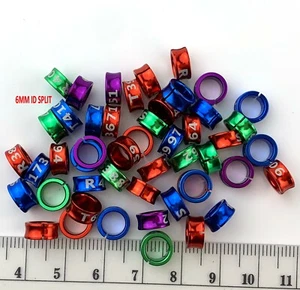100 Stück Split Aluminium Vogel Beinbänder Split Aluminium Bänder - Bild 1 von 8