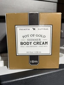 Beekman 1802 Pot of Gold Shimmer Body Cream with Goat Milk 8 oz Sealed - Picture 1 of 4