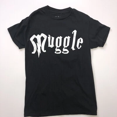 Camiseta negra manga corta cuello redondo HARRY POTTER MUGGLE PARA NIÑOS - XS 100 % algodón Foto 1 de 4
