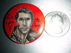 Vintage Fonz Button - Happy Days - Picture 1 of 1
