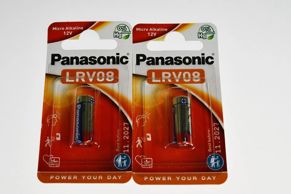 2x LRV08 12V Batterie Panasonic MN21 GP23 23AE A23 VA23GA LRV08 23A L1028 - Bild 1 von 1