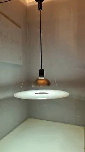 Lampadario design anni 70 mod Frisbi Vico Magistretti per Flos - Imagen 1 de 17