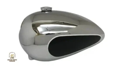 FIT FOR TRIUMPH T120TR6 BONNEVILLE CHROME & BLACK STEEL PETROL TANK & cap - Image 1 of 4