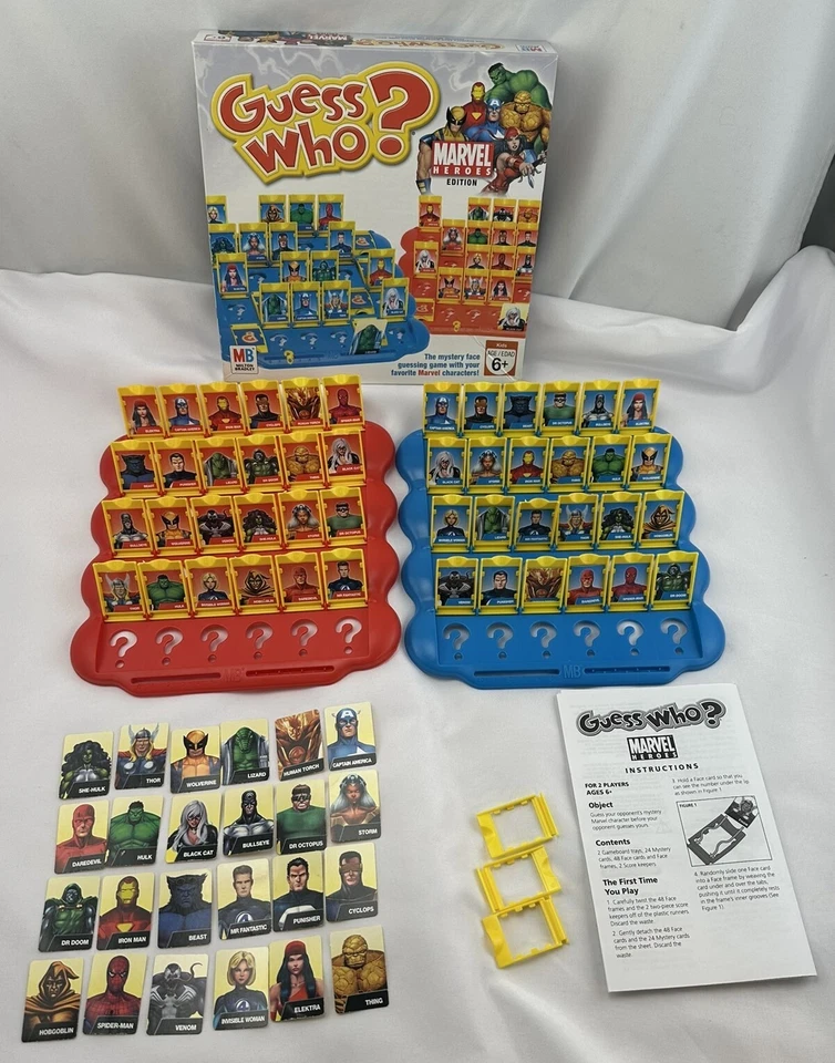 2005 Marvel Guess Who Game by Milton Bradley Complete in Great Cond FREE SHIP - Image 1 of 4