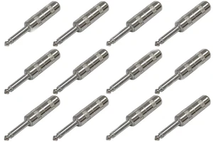 (PAQUETE DE 12) SWITCHCRAFT 280 1/4" 6,35 mm 2 Conductores Mono TS Enchufe Teléfono - Imagen 1 de 2