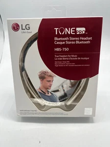 LG HBS-750 Tone Pro Bluetooth Wireless Stereo HEADSET GOLD Headphones NIB - Photo 1 sur 6