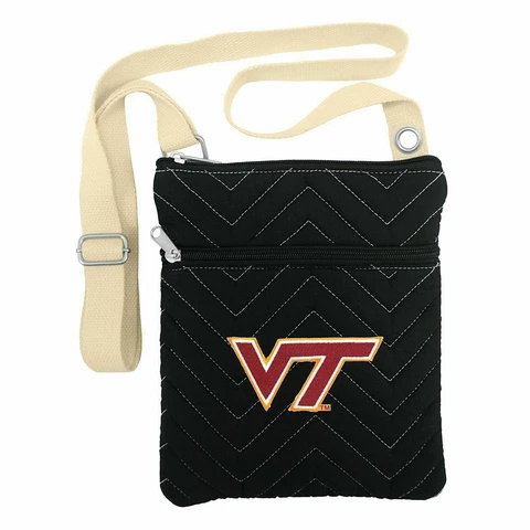 NEW! VIRGINIA TECH HOKIES CHEVRON STITCH CROSS BODY PURSE BAG LICENSED Cover