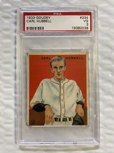 Carl Hubbell - 1933 Goudey 234 PSA 3 - Picture 1 of 2